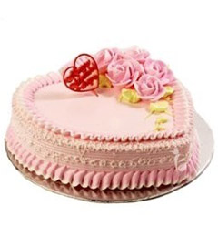 Heart Shape Strawberry Cake Mini 500gms